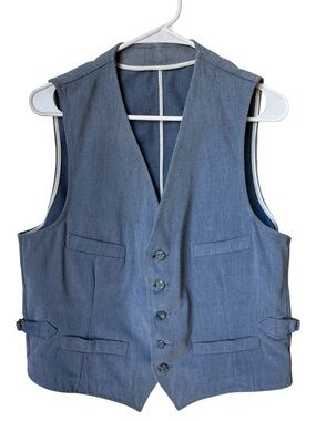 Vintage Classic Foxfire by Day’s Men's L Suit Vest in Slate Blue MINTY RARE